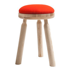 Ninna Ash Stool, Natural With Red Seat
