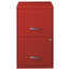 Space Solutions 18" 2 Drawer Metal File Cabinet Lava Red