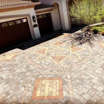 Rocklin Star and Diamonds Driveway Pavers and Walkway Project