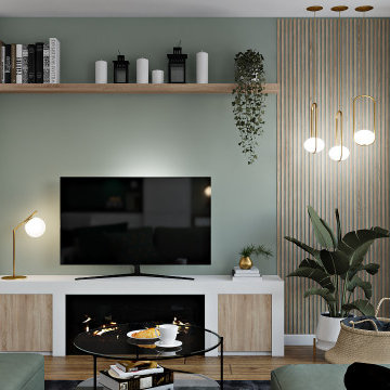 Before&After of the Apartment in London in Modern Style