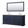 Dark Blue with Brushed Gold Trim