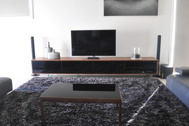 Design ideas for a scandinavian living room in Melbourne.