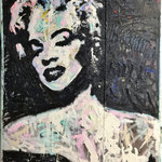 Matt Pecson Art - Marilyn Monroe Art Pop Art Painting by Matt Pecson, 48"x60" - This is a stunning large painting of Marilyn Monroe created by Sarasota artist Matt Pecson. The soft colors and painterly style is the epitome of modern chic decor. Display it in a shared living space to make a dramatic statement or hang it in your bedroom for glamorous inspiration. Buy it for yourself or gift it to your favorite art connoisseur.