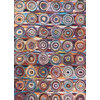 Kadin Contemporary Circles Multi-Color Rectangle Area Rug, 8' x 10'