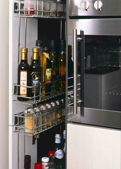 Modern Kitchen by Tansel Stainless Steel Pull Out Storage