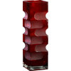 Ruby Etched Vase, Red, Large