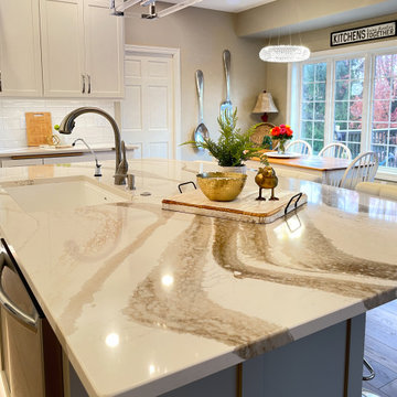 White Kitchen and Powder with Bling
