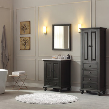 Avanity Thompson 25 in. Vanity Combo in Charcoal Glaze finish with Carrera White