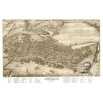 Ted's Vintage Art - Historic Portland,  ME Map 1876, Vintage Maine Art Print, 12"x18" - Ghosted image on final product not included
