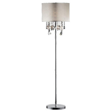 60"H Drape Crystal Floor Lamp