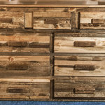 Montana Woodworks - Homestead Collection 9-Drawer Dresser, Stain and Clear Lacquer Finish - From Montana Woodworks , the largest manufacturer of handcrafted, heirloom quality rustic furnishings in America comes the Homestead Collection line of furniture products. Handcrafted in the mountains of Montana using solid, American grown wood, the artisans rough saw all the timbers and accessory trim pieces for a look uniquely reminiscent of the timber-framed homes once found on the American frontier. This nine drawer dresser will turn heads for generations to come. The handcrafted dresser is a great way to add rustic elegance to your master bedroom while greatly increasing storage capacity. The six large drawers (21.5" W x 17.25" d x 5.25" H) are perfect for storing clothing and the three drawers (11.5" W x 16.5" D x 5.25" H) on top are perfect for holding smaller items. The deluxe dresser mirror (sold separately) finishes this dresser perfectly adding an even greater sense of grandeur and elegance to your room. Comes fully assembled. This item comes professionally finished with premium grade stain and lacquer. 20-year limited warranty included at no additional charge.