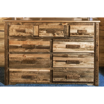 Homestead Collection 9-Drawer Dresser, Stain and Clear Lacquer Finish