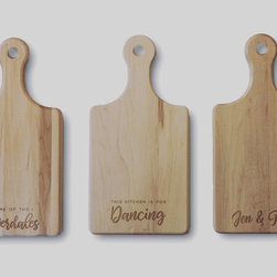 Custom Engraved Wood Paddle Boards - Cutting Boards