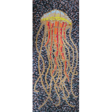 Nautical Mosaic - Orange Jellyfish