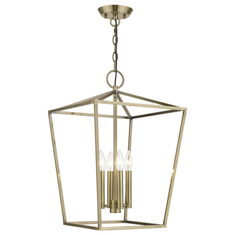 Devone 4 Light Antique Brass Chandelier