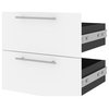 Orion  19W 2 Drawer Set For Orion 20W Narrow Shelving Unit In White & Walnut...