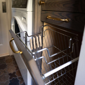 Refined French Country Bathroom and Laundry Room