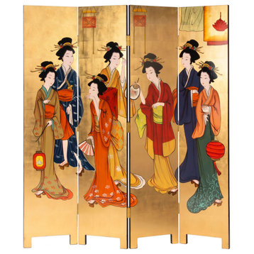 6' Tall Gold Lacquer Room, Geisha