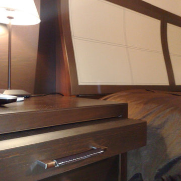 Bed backrest and night stand