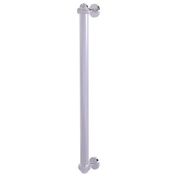 18" Refrigerator Pull With Twist Accents, Polished Chrome