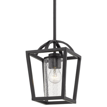1 Light Mini Pendant in Modern style - 10.25 Inches high by 7 Inches wide-Matte