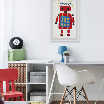 "Electric Robot" Framed Painting Print