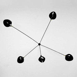 Serge Mouille - Serge Mouille 5 Arm Spider Sconce - Swing Arm Wall Lamps
