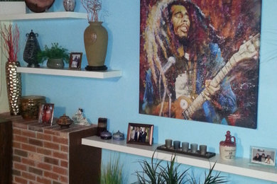 Inspiration for an eclectic family room remodel in Other