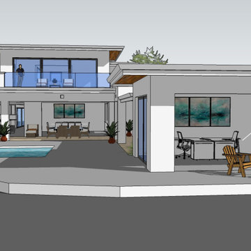 Zero Net Energy (ZNE) Contemporary new home