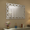 Decorative Rectangle Mirror for Wall Decor in Silver