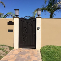 Custom Decorative Pedestrian Gate - Home Fencing And Gates