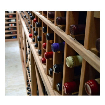 Traditional Home Wine Cellar Under the Stairs in San Antonio