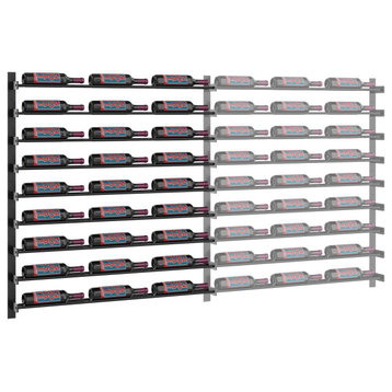 Evolution Wine Wall 45 3C (Industrial style metal wall mounted wine rack), Mattee Black, 27 Bottles