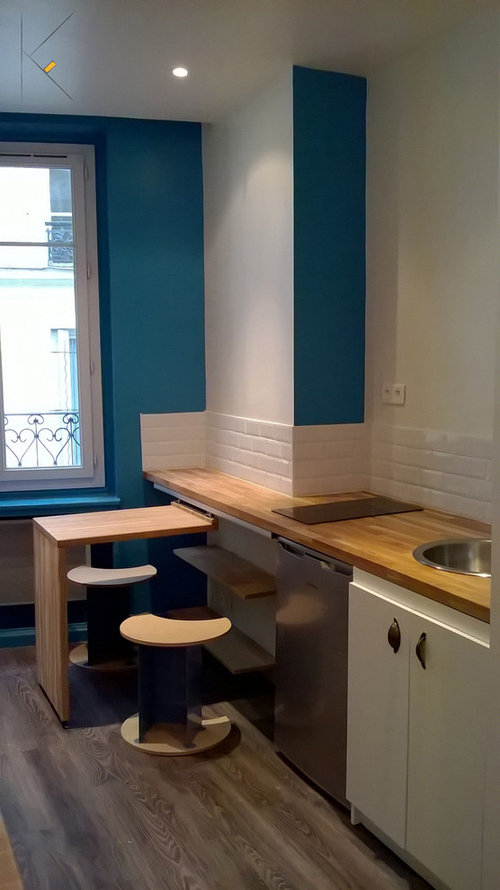 Avant et après : "Je souhaite cuisiner dans mon studio de 14m²"