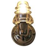 Railroadware - Sconce Replacement Insulator Globe and Bulb, 500 Lumen, Dimming - Replacement globe for your medium base & candelabra sconce. - Using a glass insulator & and LED 500 Lumen bulb. This is a replacement LED Insulator for your existing sconce fixture.  (Glass insulator & LED bulb only).