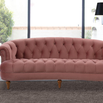 La Rosa Chesterfield Sofa, Ash Rose