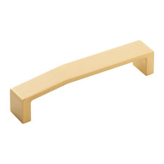 Veer Collection Pull, 5-1/16" Center to Center, Brushed Golden Brass