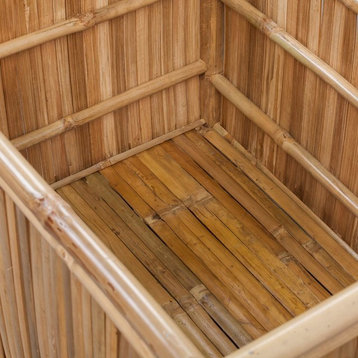 vidaXL Storage Box Set 3 Piece Bamboo Stackable Trunk Organizer Treasure Chest
