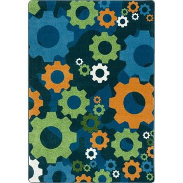 Shifting Gears 7'8" x 10'9" area rug, color Citrus