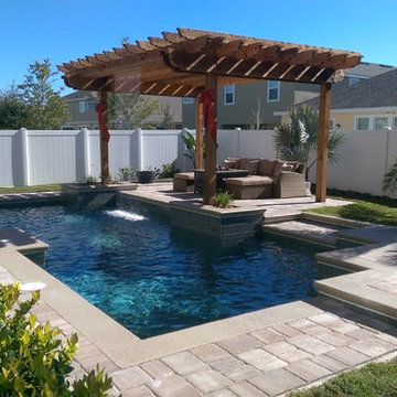 Pool with Pergola and Rain Waterfall