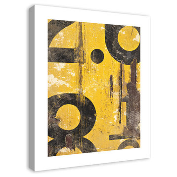 Vintage Yellow Sign Distressed 24x30 Canvas Wall Art