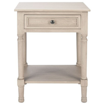 Nate 1 Drawer Accent Table, Greige