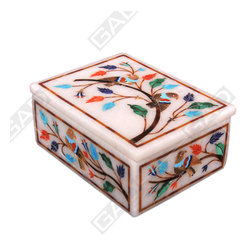FLORA & FAUNA ART MARBLE JEWELRY BOX - Home Accessories & Decor