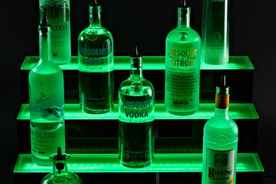 4 Tier Liquor Bottle Shelf Display With 100% Flame Resistant Acrylic