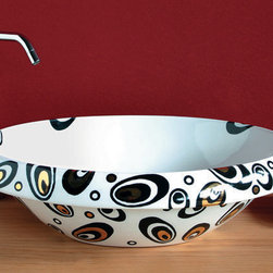 LVT 100 Galaxy Hand Painted Vessel Bathroom Sink - Bathroom Sinks