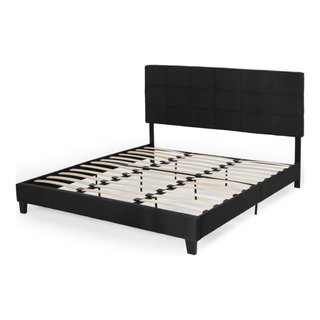 Eveleth Contemporary Upholstered King Twin Bed Platform