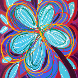 The Blue Flower, sold - Paintings