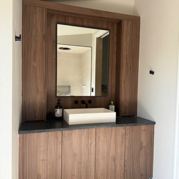 Timeless Bathroom Design with Custom Cabinets