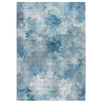 KAS - KAS Roxy 2803 Blue Nebula Area Rug, 6'x9' - Super soft and luxurious, Roxy is our coziest collection yet. Plush, faux fur rugs feature trendy prints of blues and neutrals that make a stylish and welcoming addition to any room. These rugs are machine-woven of the softest polyester in China with a thin pile height.