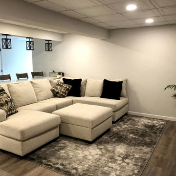Basement Renovation Before & After